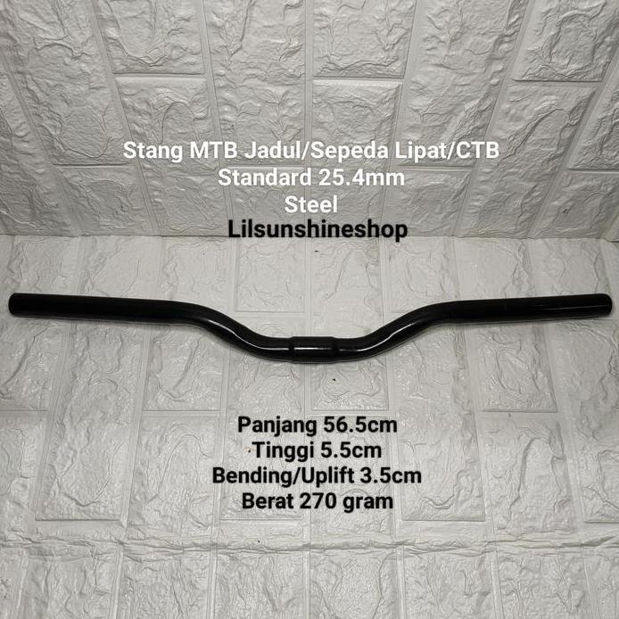 Stang Setir Handlebar Standard 25.4 For Sepeda Lipat Seli Fixie MTB Federal Jadul Besi Hitam