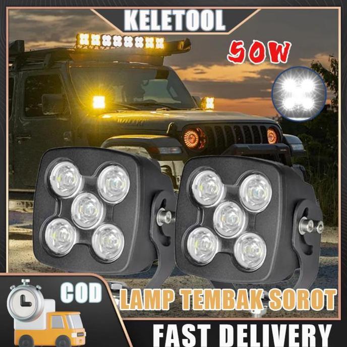 ATHHINE 5 Mata Lampu Tembak Sorot Lampu Tembak Mobil Super Terang Doret 24 Volt Truck Sorot Spot Amp