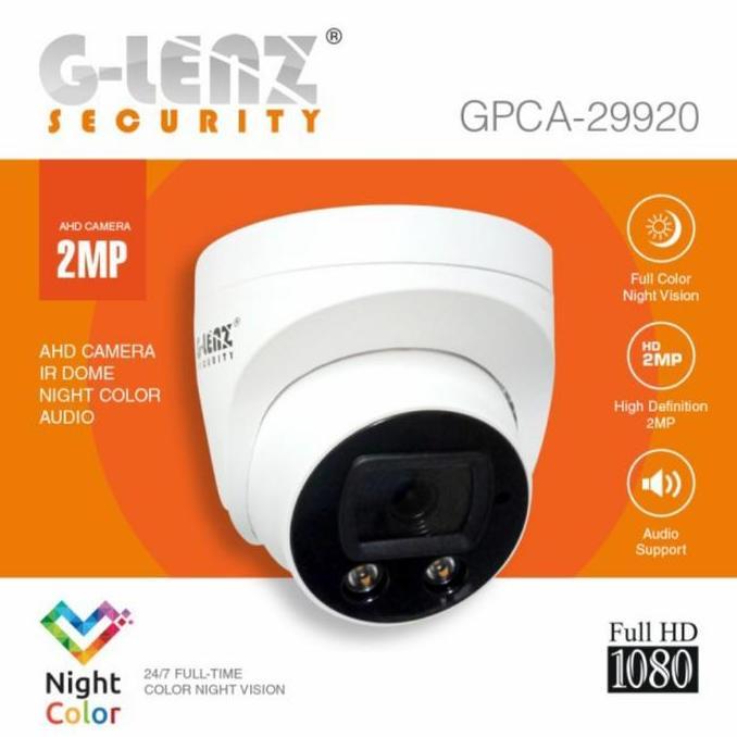 GLENZ CCTV 2MP KAMERA CCTV INDOOR +AUDIO MIC COLORVU MLM WARNA 24JAM