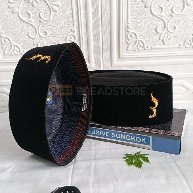 Wekup Peci Songkok Kopiah Hitam Pria Logo Kujang Peci Pria Model Terbaru