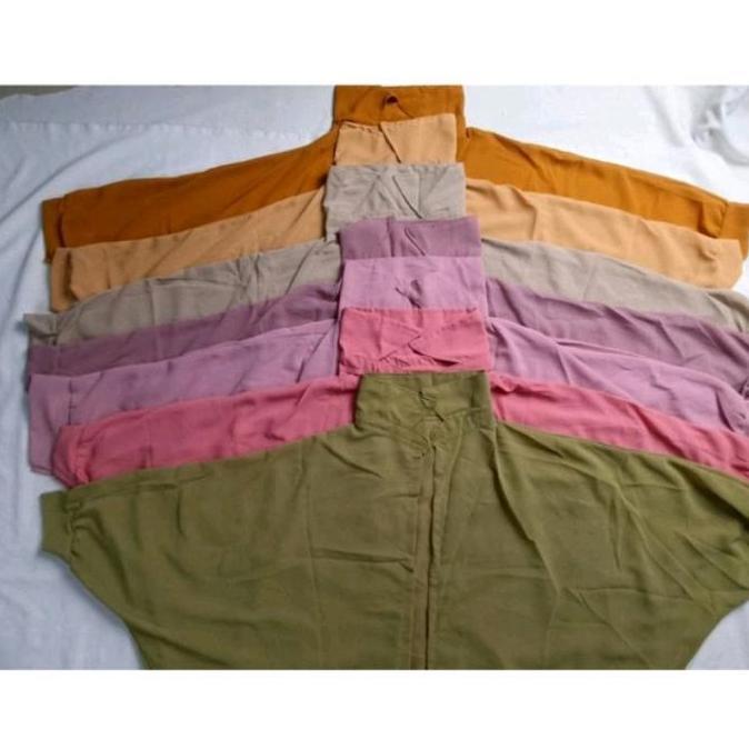 Lansungkirim- Yola Batwing Basic Outer/Atasan Wanita Size Jumbo Gardigan  Kekinian Baju Fit Panjang 