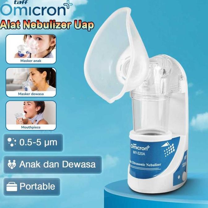 Endangseller - TaffOmicron Nebulizer Uap Portable Alat Nebu Inhaler Uap Obat Terapi Pernapasan
