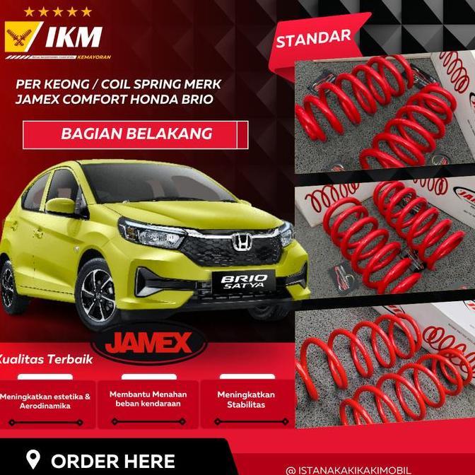 Per Keong / Coil Spring Merk Jamex Comfort Honda Brio Belakang Standar Original 100% Premium