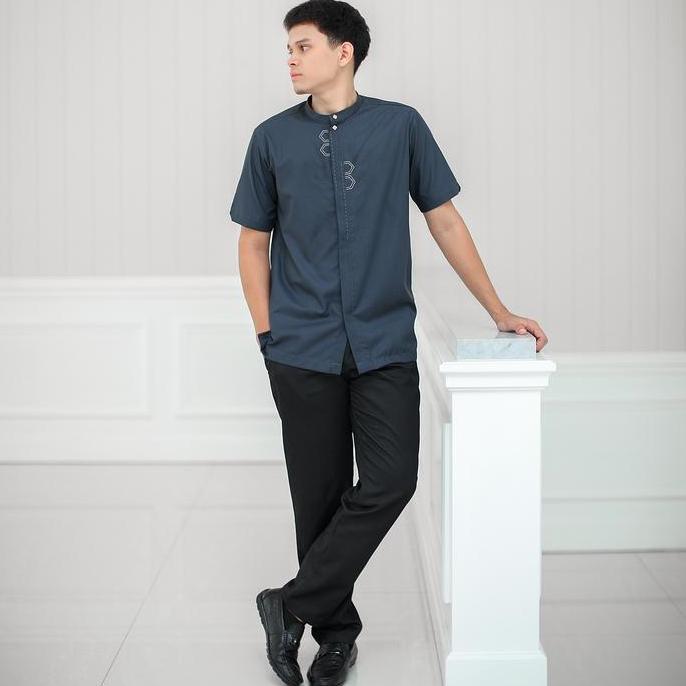 Wekup Hakimi Baju Koko Pria Lengan Pendek Exclusive Premium Baju Muslim Pria Terbaru