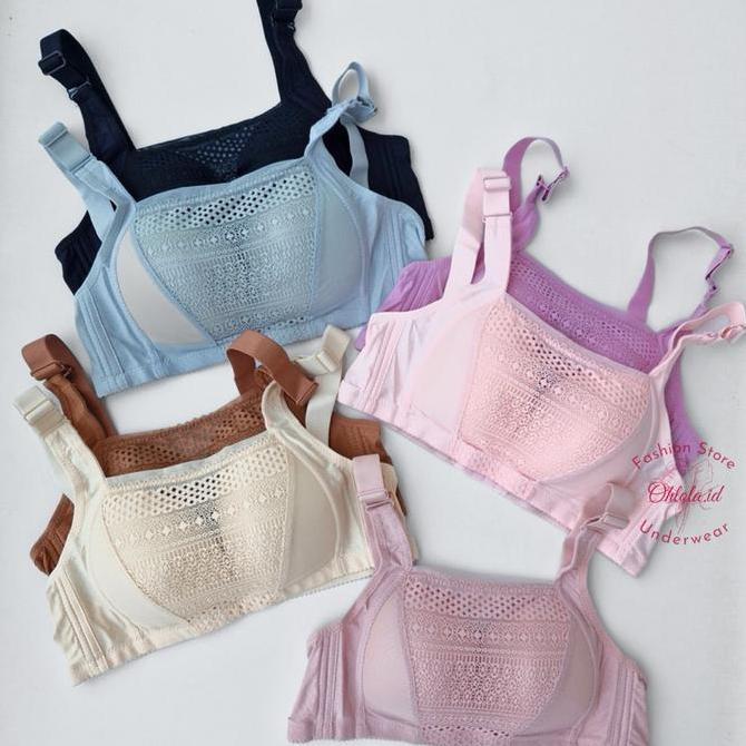 Wagee- (2-3 Pcs) Bra Kemben Tiana Teli Twinerry Hanabra Toyazi 701 Kait 4 Cup Besar Bh Wanita Dewasa