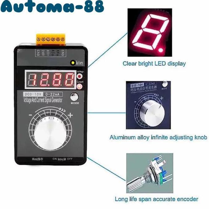 Current Voltage Signal Generator Injector 4-20 Ma 0-10 Volt Calibrator
