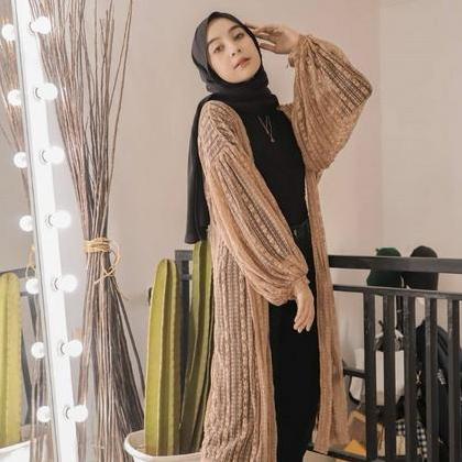 Outer Panjang Jasmine Cardigan Lace busana pantai [911]