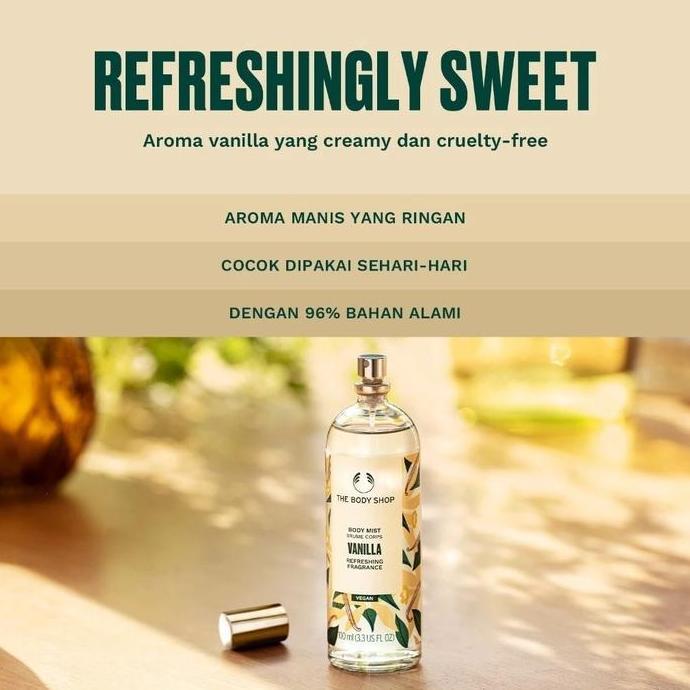 Lansungkirim- The Body Shop Original Vanilla Body Mist 100Ml