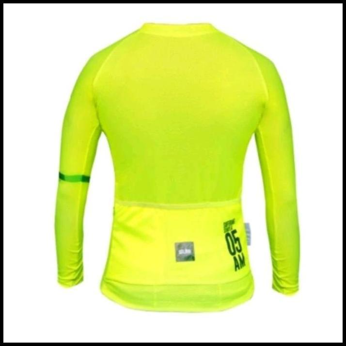 GRATIS ONGKIR [COD] JERSEY SEPEDA SUB JERSEY 05AM NEON YELLOW LENGAN PANJANG ORIGINAL S / M 