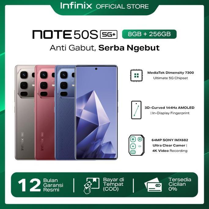 INFINIX NOTE 50S 5G+ 8/256GB - UP TO 16GB EXTENDED RAM - DIMENSITY 7300 ULTIMATE - 6.78 3D CURVED FH