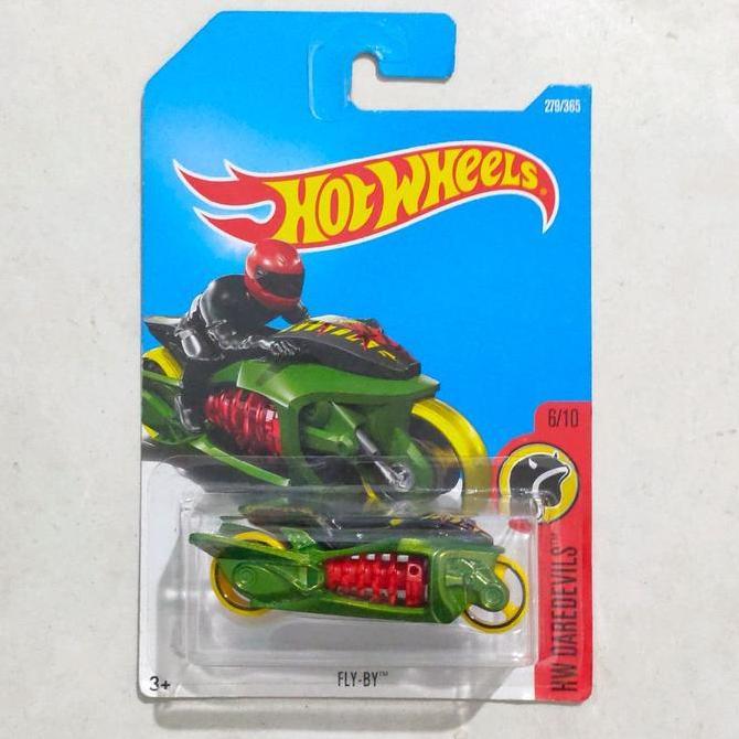 Hotwheels Hot Wheels Fly By hijau 2016 HW Daredevils motor