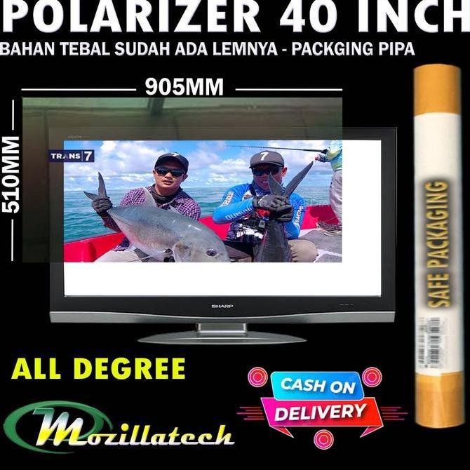 aridpratian - polarizer 40 0 drajat 90 drajat glossy polaris polarizer tv lcd sharp 40 in inch lapis