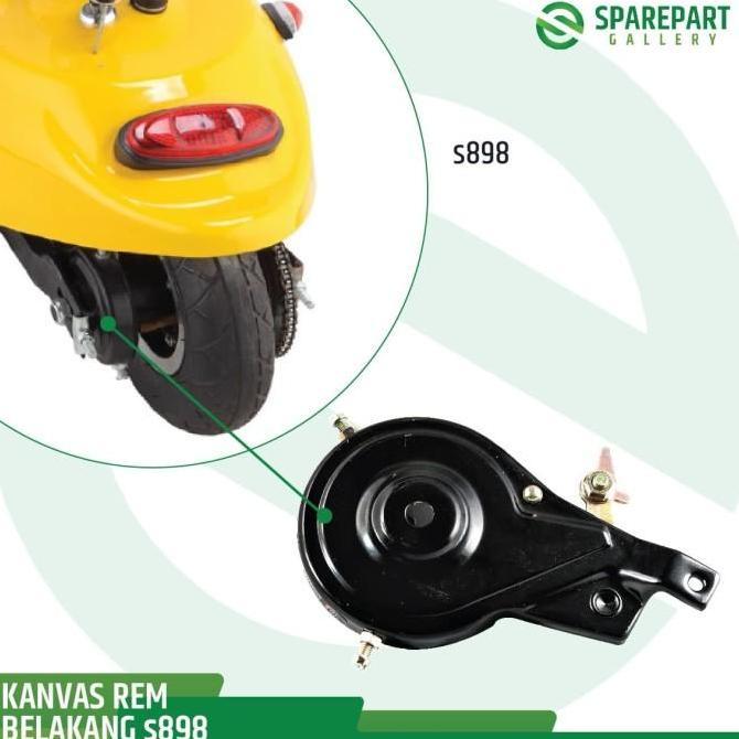 TERLARIS SPAREPART SKUTER LISTRIK MR.JACKIE KANVAS REM BELAKANG