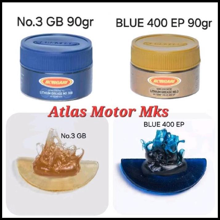 TERLARIS [1PC] GEMOK GREASE PELUMAS STEMPET GEMUK SYNTETIC SERBA GUNA BIRU / KUNING - BURGARI 100GR 