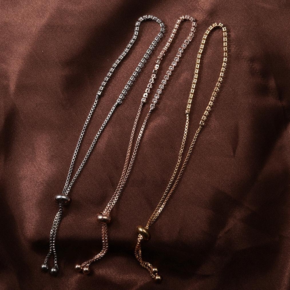 TERLARIS Yesstyle Gelang Tangan Serut Diamond Crystal Aksesoris Gelang Perhiasan