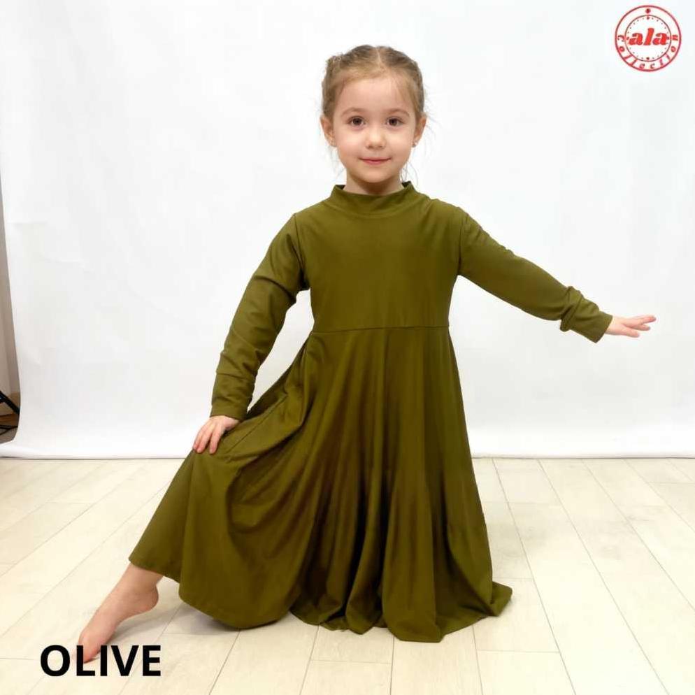 Terbaru Gamis Anak Perempuan Polos 7-15 Tahun Jersey Premium