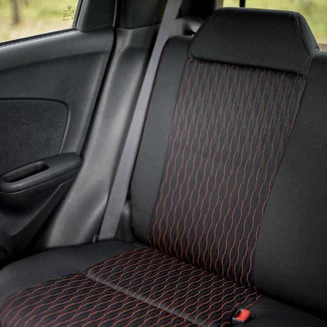 Kain jok mobil original Honda Brio RS 2016 2017 merah hitam