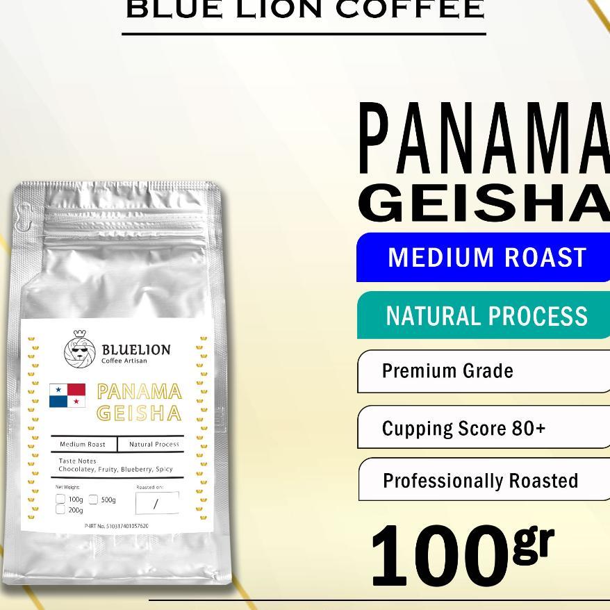 Blue Lion Coffee Panama Geisha 100 Gram Medium Roast Biji Kopi Bubuk Single Origin Arabica