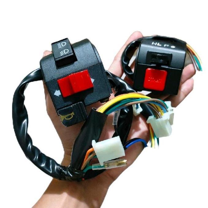 SAKLAR SET SWITCH HOLDER SET KIRI KANAN ASTREA GRAND IMPRESSA LEGENDA 1 LEGENDA 2 KOMPLIT TINGGAL PA