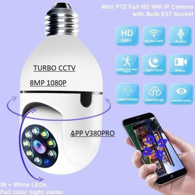 IP KAMERA CCTV Wireless Ip Mini Camera Wifi Smart Net Aplikasi V380