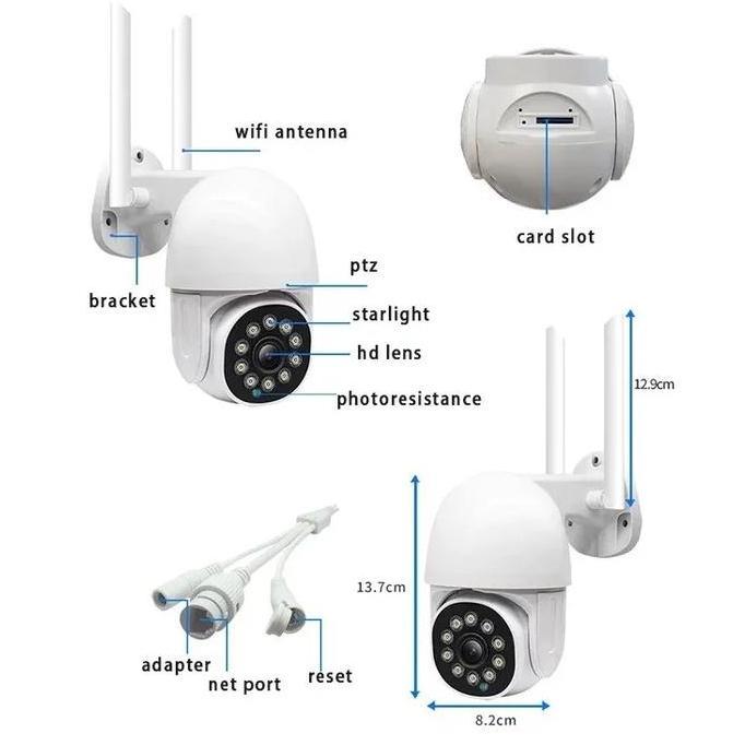 cctv OUTDOOR PTZ V380 WITH WIFI ANTI AIR camera kamera Adaptor