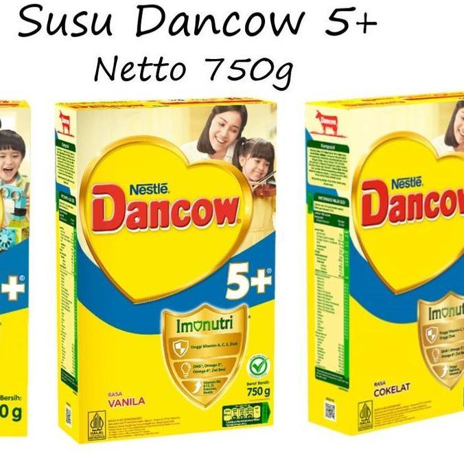 Gyunyu- Dancow Susu Tahap 5+ Rasa Vanila Madu Coklat 750 Gram Untuk Anak Usia 5 Tahun Ke Atas
