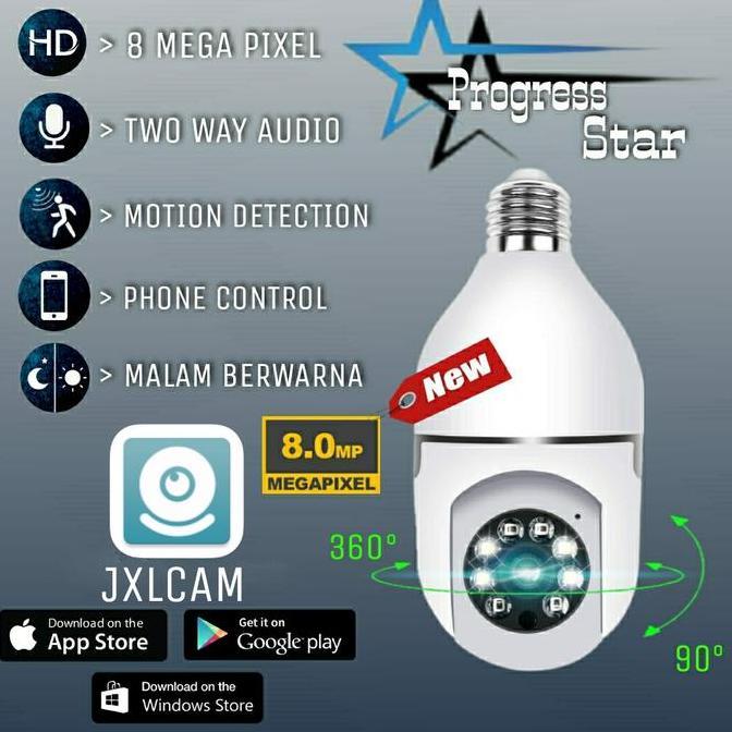 IP Camera CCTV Bohlam Lampu Wireless Wifi