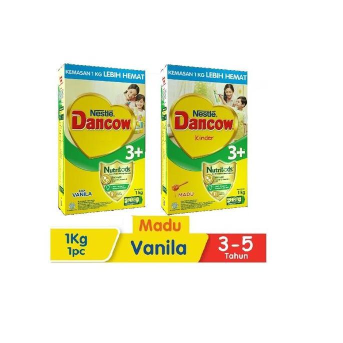 Gyunyu- Susu Dancow 3+ Vanila Madu 1Kg / Dancow 3 Vanila 1000Gr / Dancow 3 Madu Vanila 1Kg Bubuk