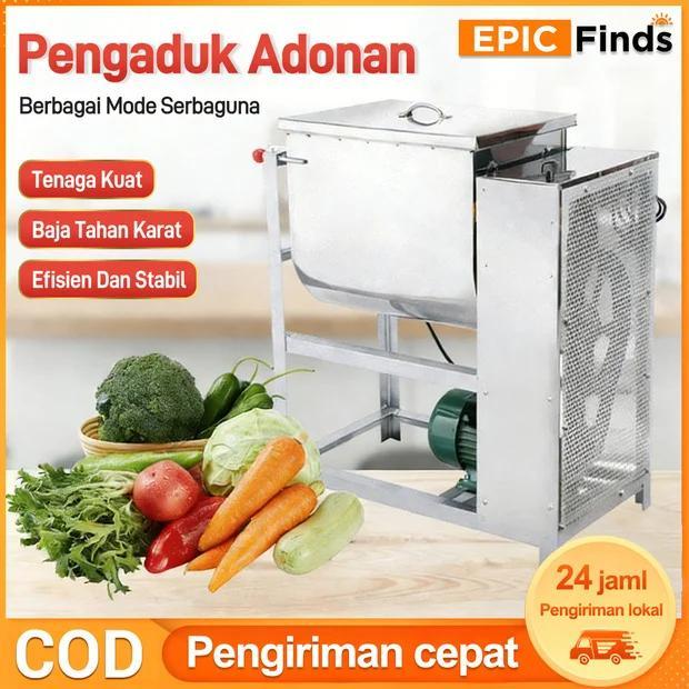 Mesin Pengaduk Adonan Komersial - Kapasitas Besar 5/15/25Kg - Multifungsi Otomatis Untuk Adonan Pada