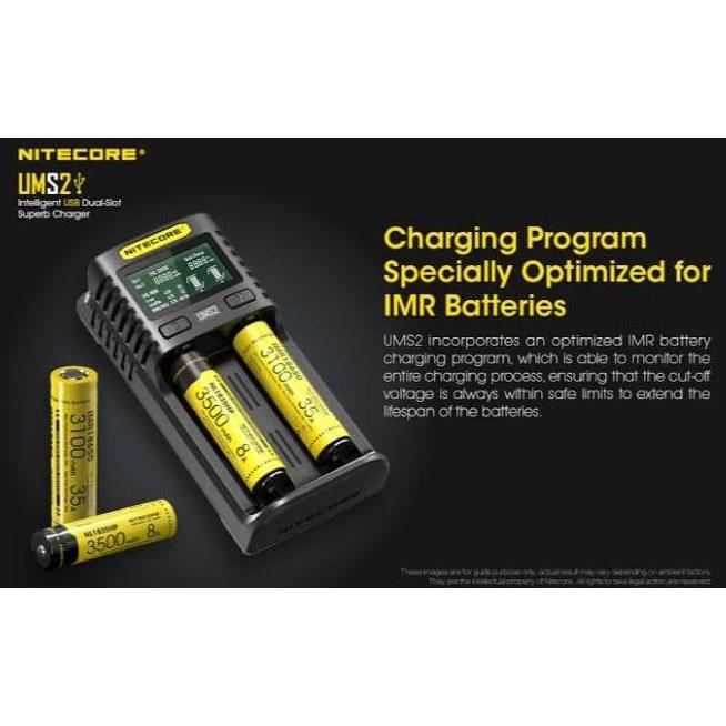 TERLARIS CHARGER 2 SLOT NITECORE UMS2