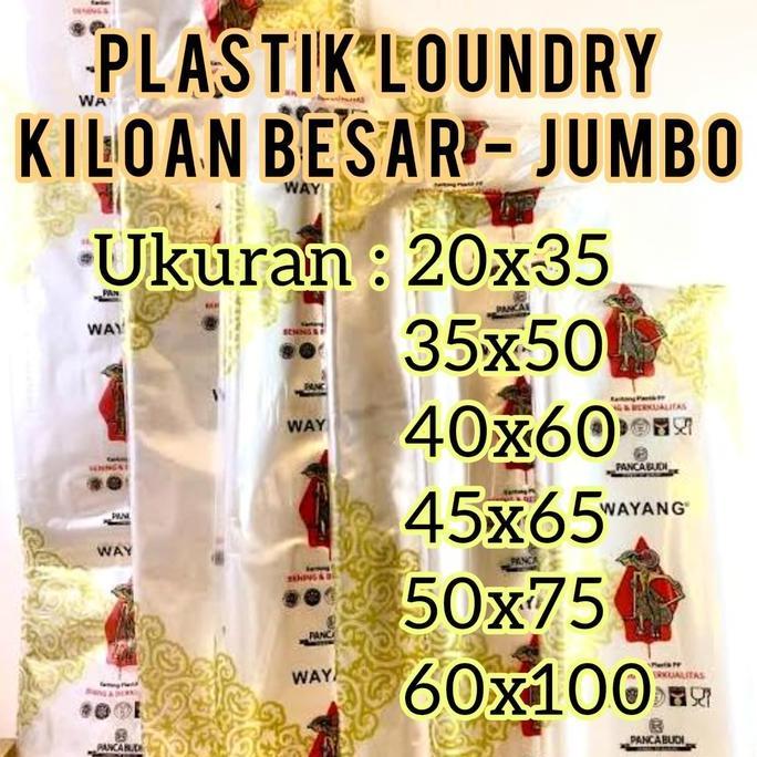TERLARIS KANTONG PLASTIK KILOAN LOUNDRY PP WAYANG BENING BEDCOVER BAJU & BONEKA