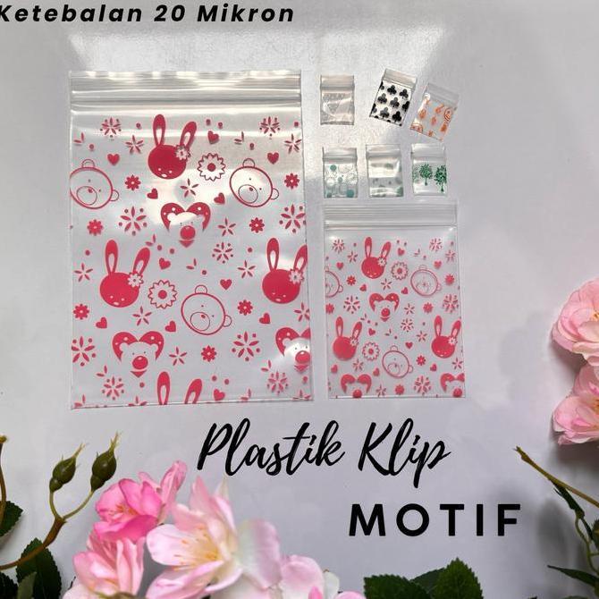 Xfood- Plastik Kemasan | Plastik Klip Kecil Besar Motif Ziplock Berkualitas | Plastik Klip Obat 100 