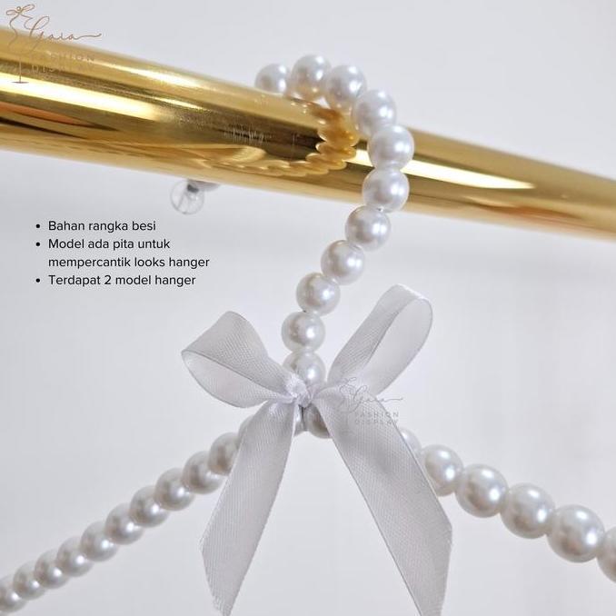 TERLARIS HANGER BAJU MUTIARA GANTUNGAN BAJU KOREA HANGER UNIK MUTE BOUTIQUE-BH