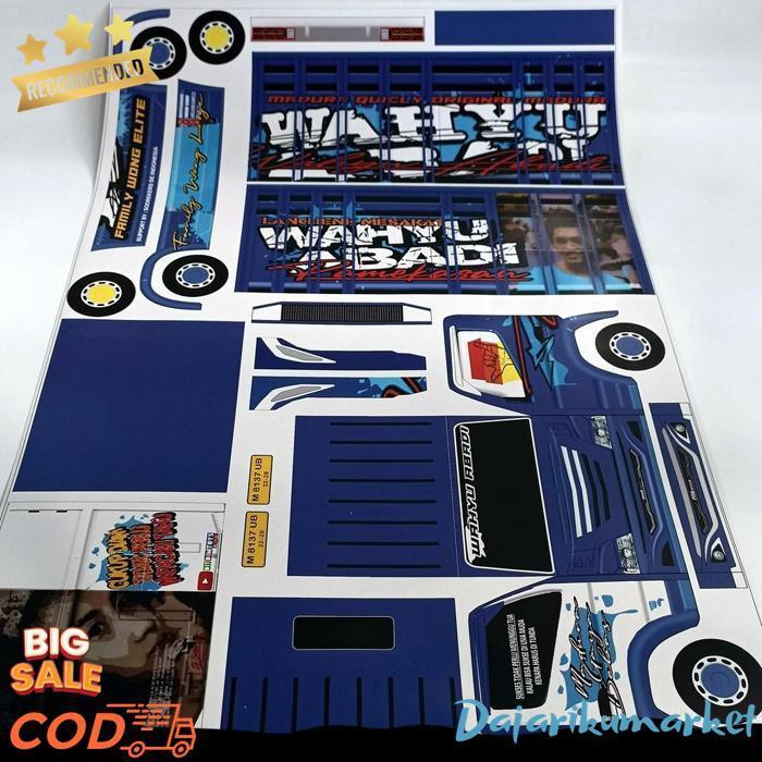Stiker Miniatur Truk Oleng Panjang 30 Cm