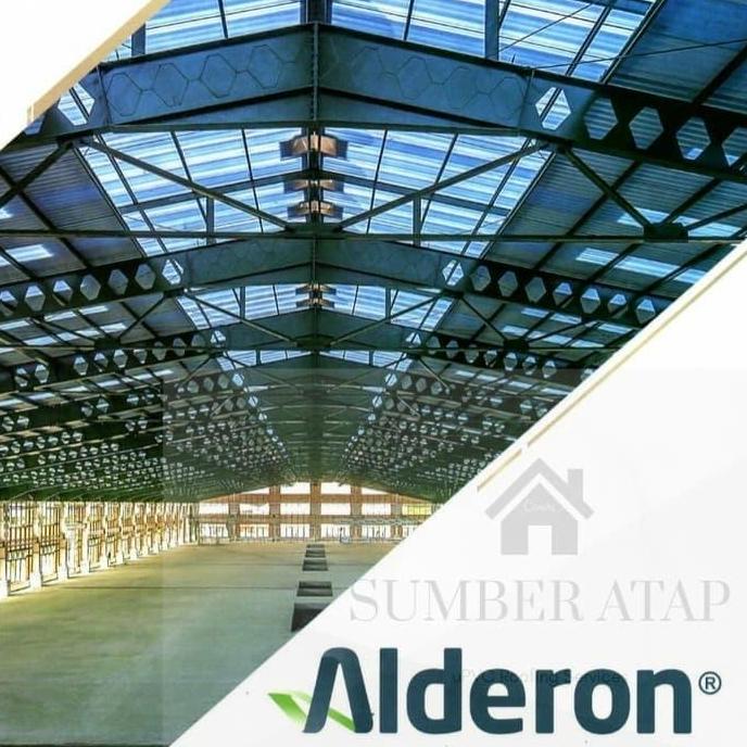 Atap Upvc Alderon 10Mm White/Blue Dop
