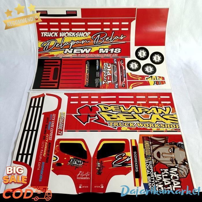 Pola Stiker Miniatur Truk Oleng Ukuran Jumbo