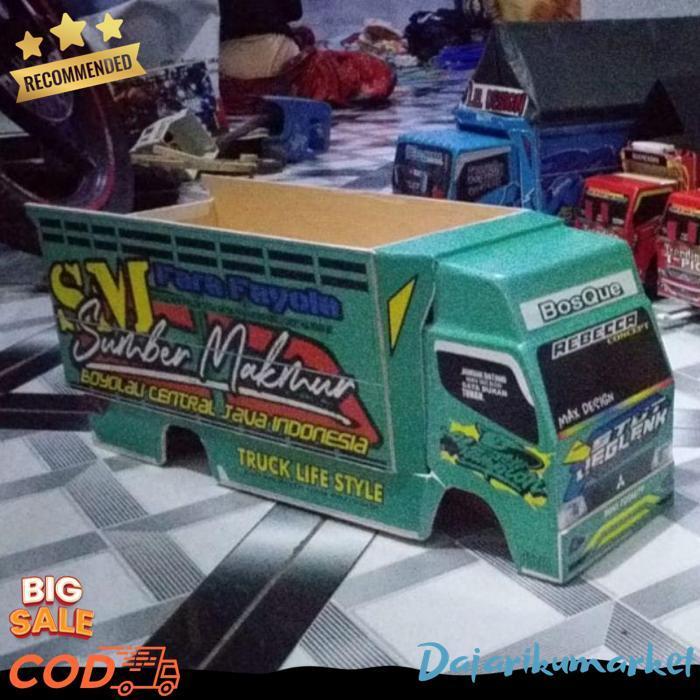 Pola Stiker Miniatur Truk Oleng Ukuran 48Cm