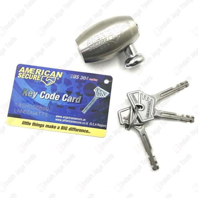 American Secure Kunci Cakram Motor Gembok Cakram Anti Maling Piringan