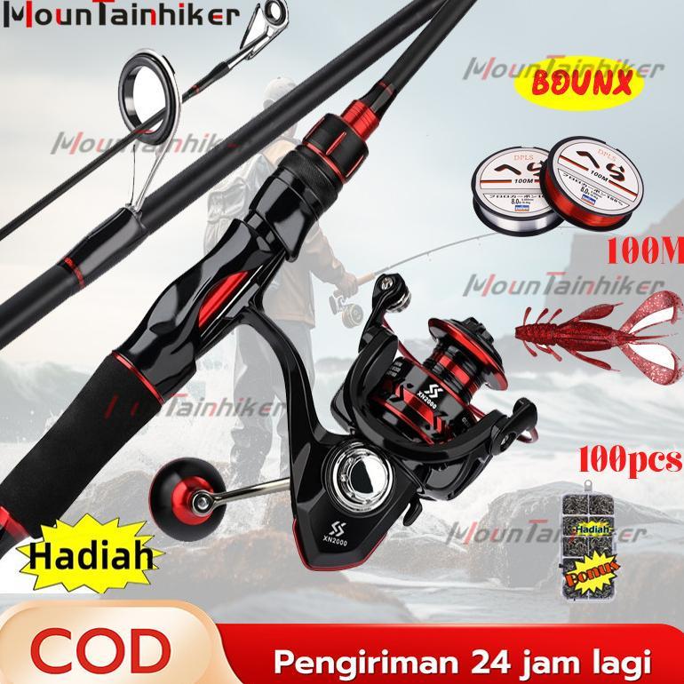 Set Pancing Carbon Fiber Paling Lengkap (Beli 1 Dapat 6) - Joran Kokoh 50kg untuk Pemula dan Nelayan