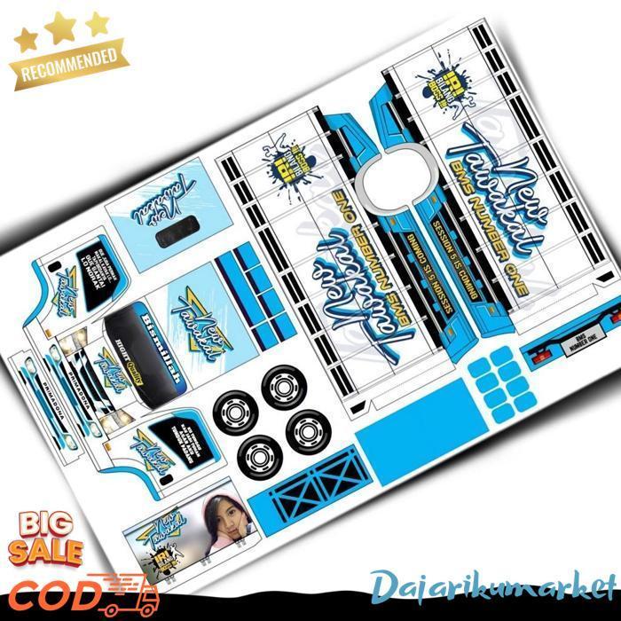 Stiker Pola Papercraft Truk Oleng