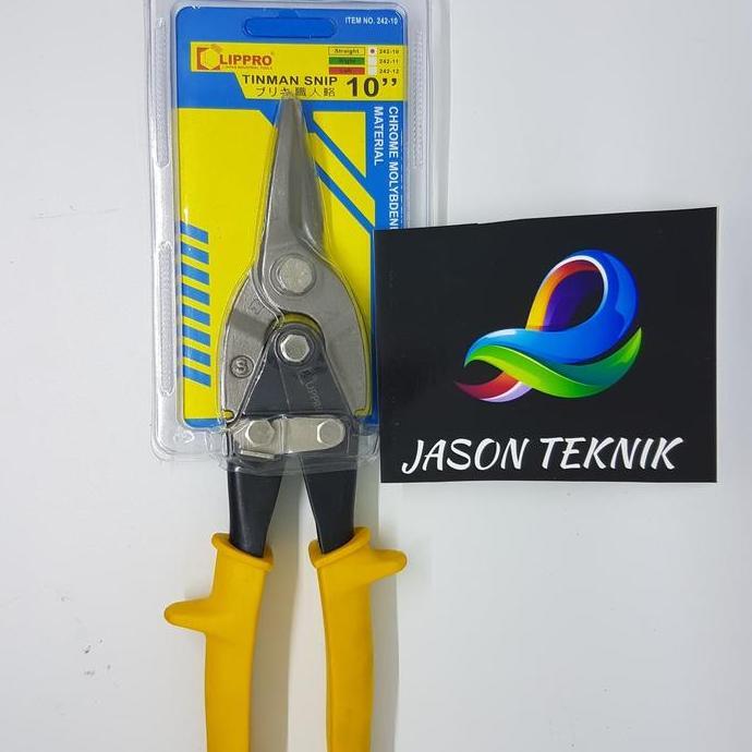 Lippro Tinman Snip 10" Gunting Holo Gunting Baja Ringan Lurus