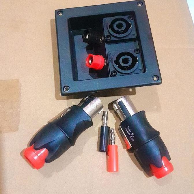 TERMINAL BOX SPEKER + JACK SPIKON BESI + JACK BANANA 1SET BOX SPEAKER