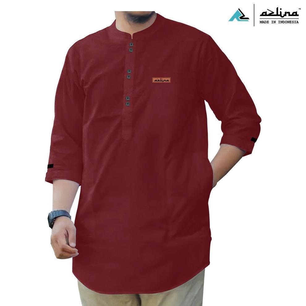Original Koko Kurta Pria Dewasa Lengan 3/4 Bahan Adem Katun Madinah Baju Koko Kurta Muslim Pria Terl