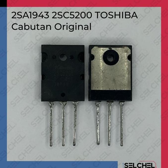 2SA1943 & 2SC5200 Cabutan Original Transistor Power Audio Kualitas Premium