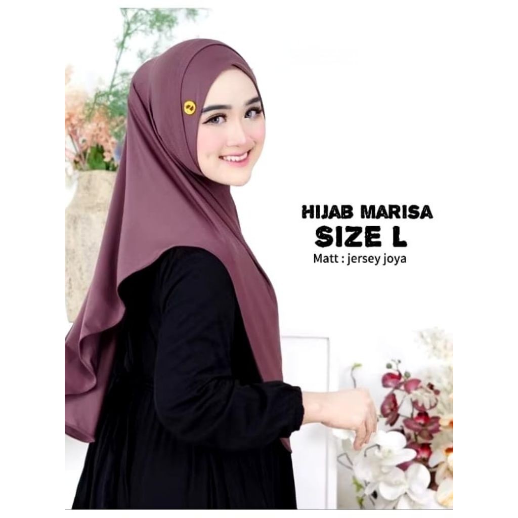 MARISA SIZE L - HIJAB INSTAN DAILY TERBARU HIJAB JUMBO TERBARU BAHAN JERSEY ZOYA