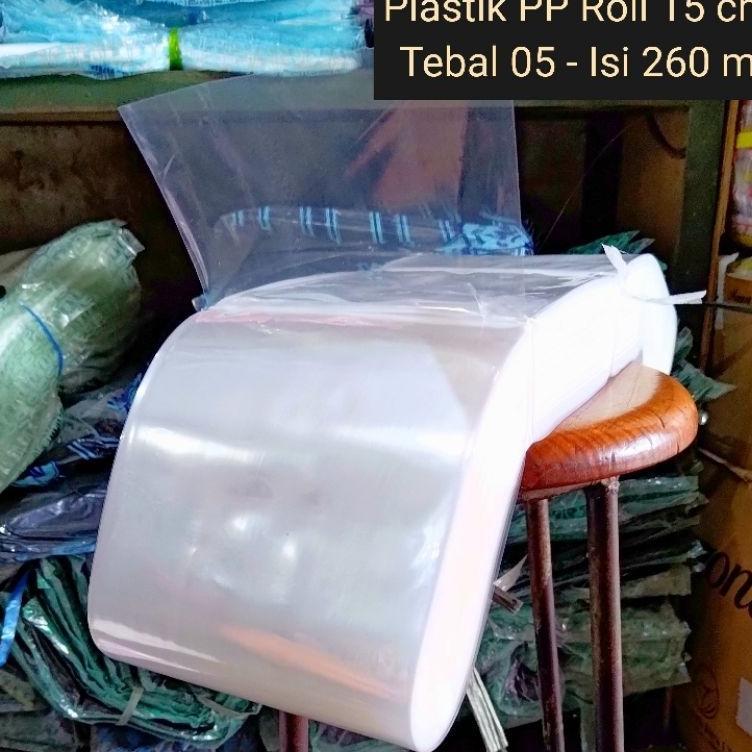 Plastik Pp Roll Lebar 15 Cm - Bening Tebal 05