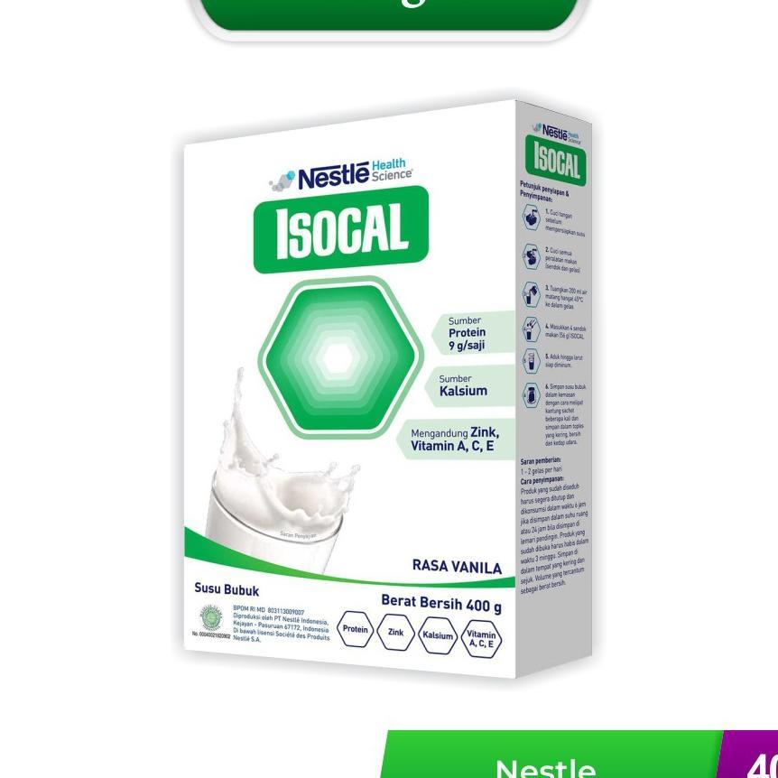 Nutrigizi | Nestle Isocal Susu Masa Perawatan Dan Pemulihan Pasien 400 Gram