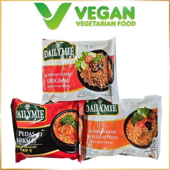 jhoncolection - grosir mie instan vegan daily mie / vegan vegetarian instan noodle - per dus