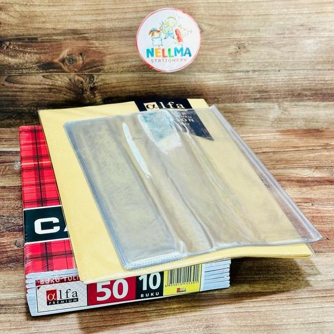 Paket Buku Tulis SMP SMA CAMPUS isi 50 Lembar 10 Buku Plus SAMPUL KERTAS COKLAT DAN SAMPUL PLASTIK B