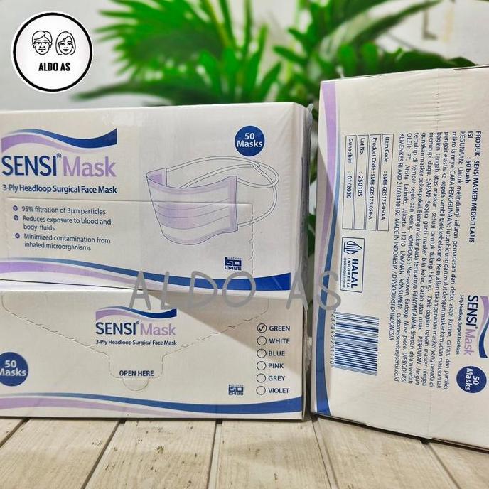 Masker Sensi Headloop 3 ply Medis 50pcs KS